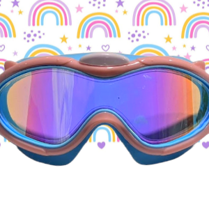 Máscaras Infantiles Rosas con Turbante Arcoiris