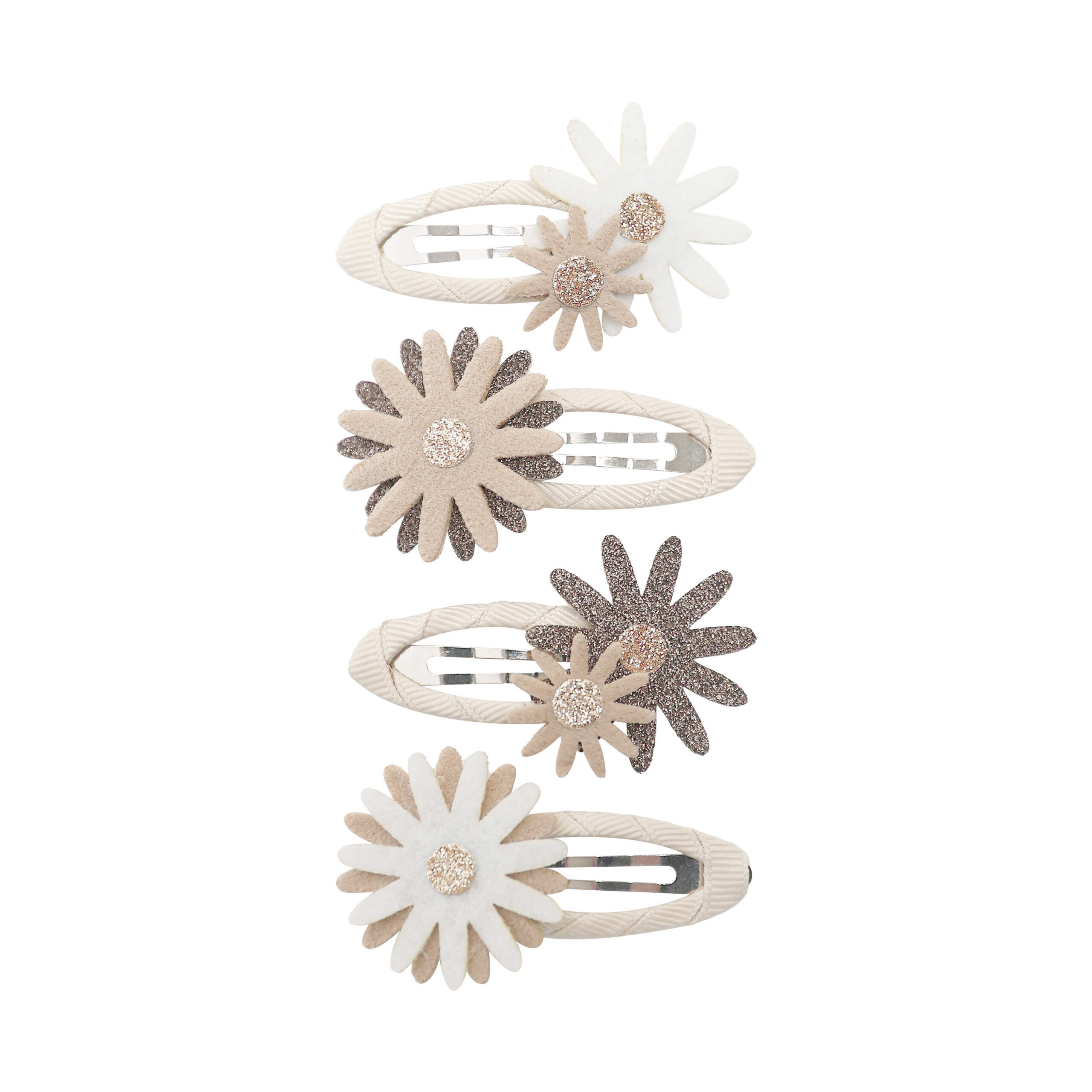 Set de Clips Flower Babette (crema)