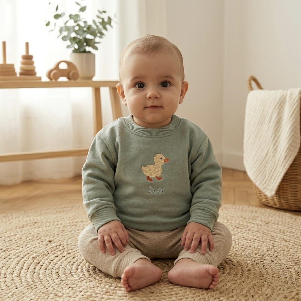 Sudadera Mamá Pato + Patitos | Bordada con Nombres de tus Hijos (XS–3XL) - Imagen 5