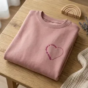 Sudadera Bordada “Amor Mío” | Corazón con Nombres de tus Hijos (XS–3XL)