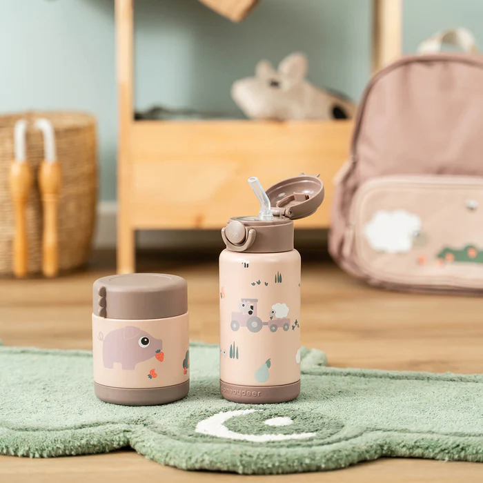 Botella Térmica con Pajita Playground Rosa - Imagen 4