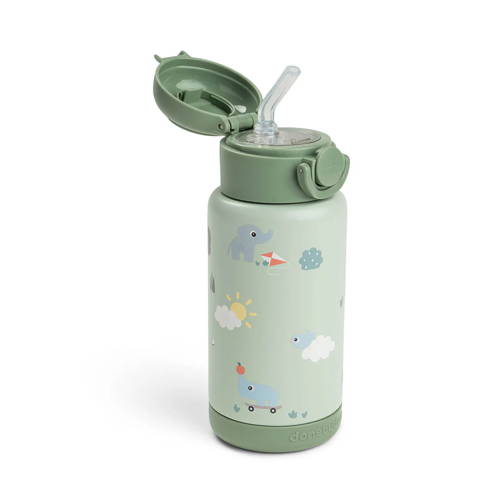 Botella Térmica con Pajita Playground Verde