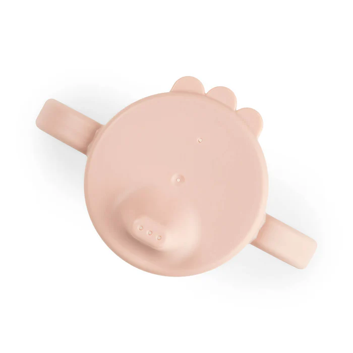 Taza con Boquilla de Aprendizaje dos Asas - Tiny Farm - Rosa - Imagen 2