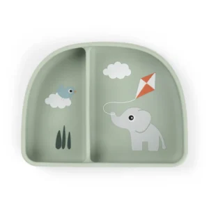 Cuenco con Compartimentos Stick&Stay - Parque infantil - Verde