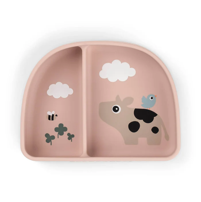 Cuenco con Compartimentos Stick&Stay - Tiny Farm - Rosa