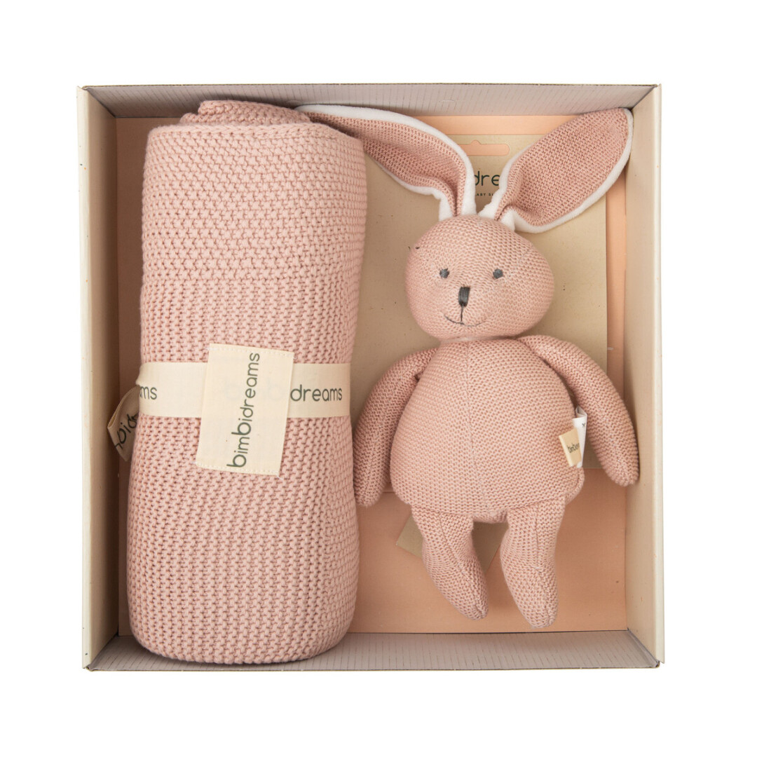 Caja de Regalo nº 2 - Manta y Peluche Conejo Tricot Basics - Imagen 3