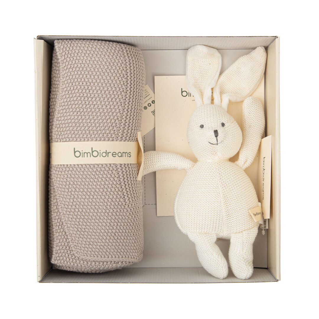 Caja de Regalo nº 2 - Manta y Peluche Conejo Tricot Basics - Imagen 5