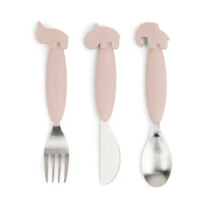 Easy-grip Cuberteria - Deer friends - Rosa