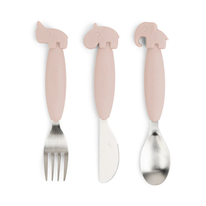 Easy-grip Cuberteria - Deer friends - Rosa