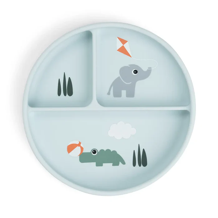 Cuenco con Compartimentos Stick&Stay - Playground - Azul