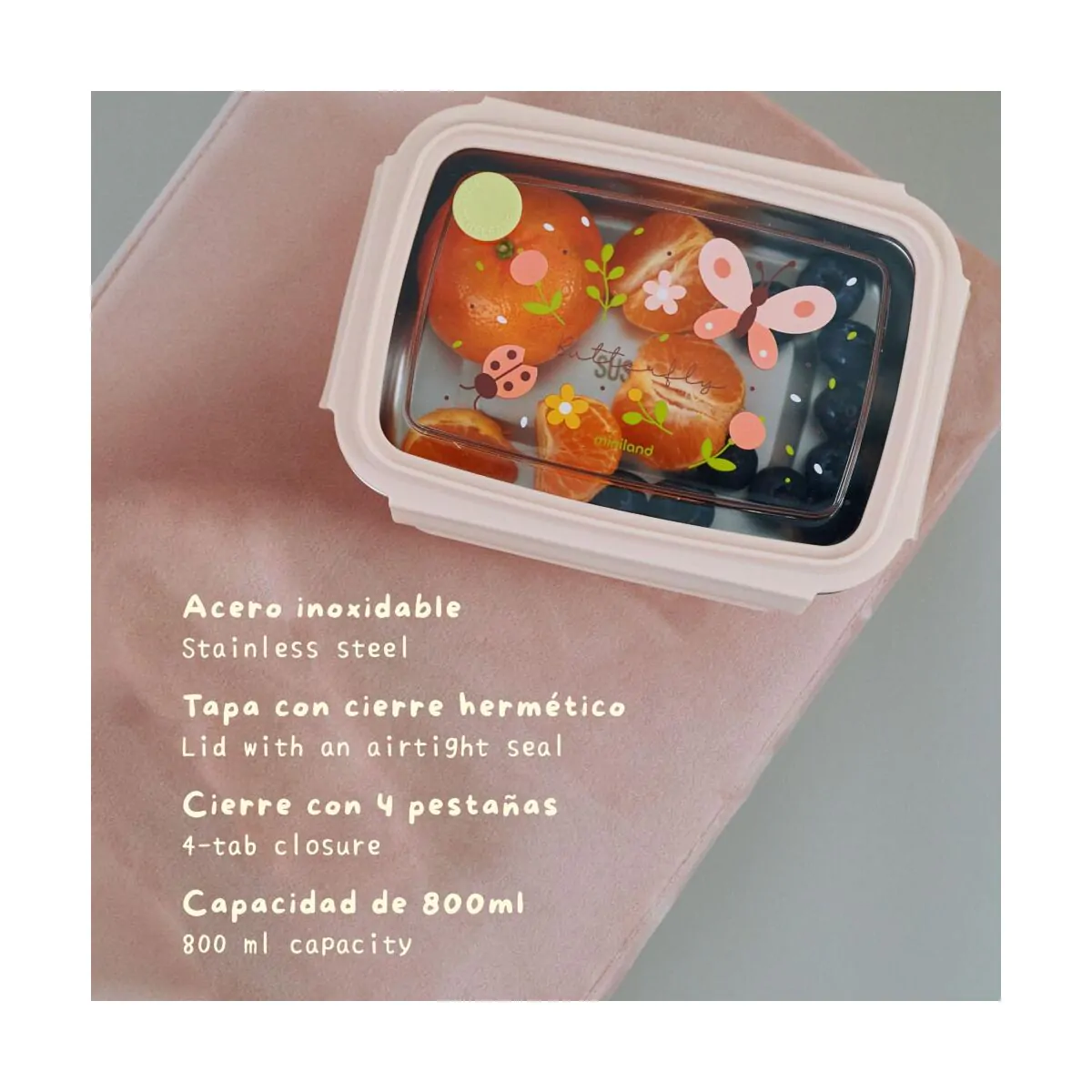 Steel Lunchbox Butterfly - Imagen 5
