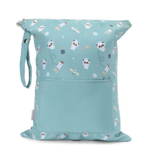 Bolsa Impermeable Grande Pandas in Space Personalizable