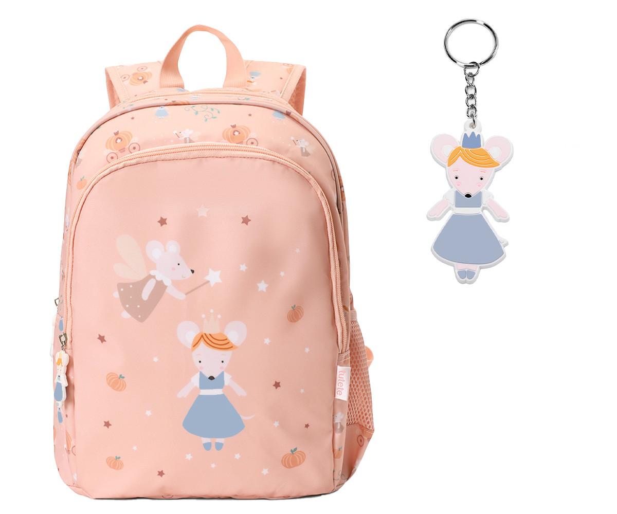 Mochila Mediana Mouse Fairies + Llavero Personalizable