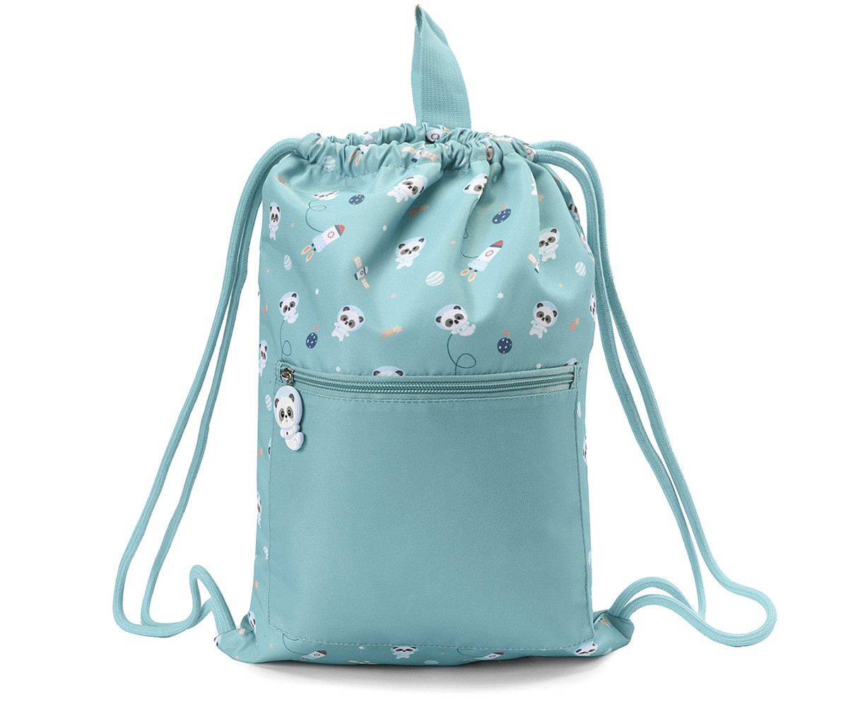 Mochila Saco Impermeable Pandas in Space Personalizable
