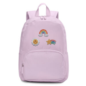 Mochila Solid Color Lavender + 6 Parches Autoadhesivos Happy Day