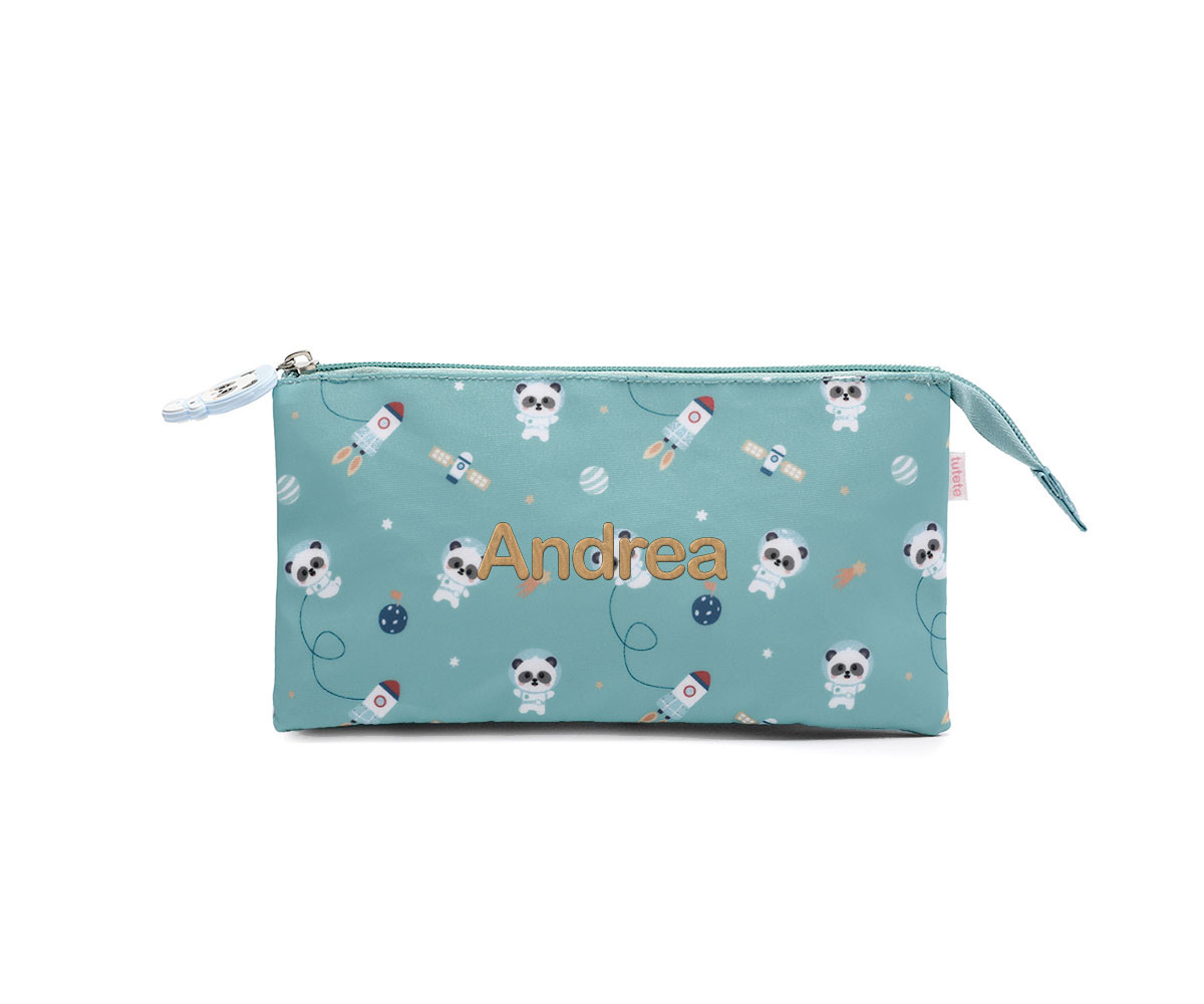 Estuche 3 Compartimentos Pandas in Space Personalizable - Imagen 5