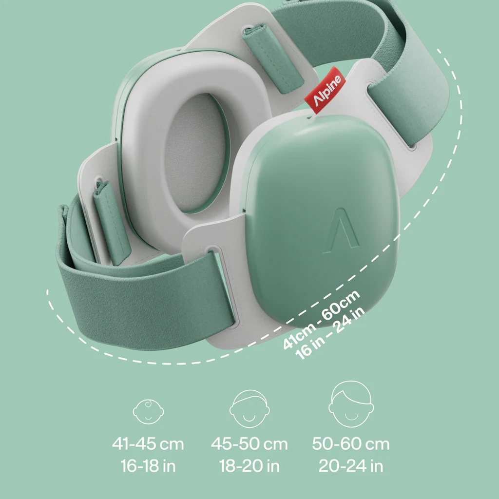 Cascos Anti Ruido Muffy Baby Comfort Verde Salvia - Imagen 3