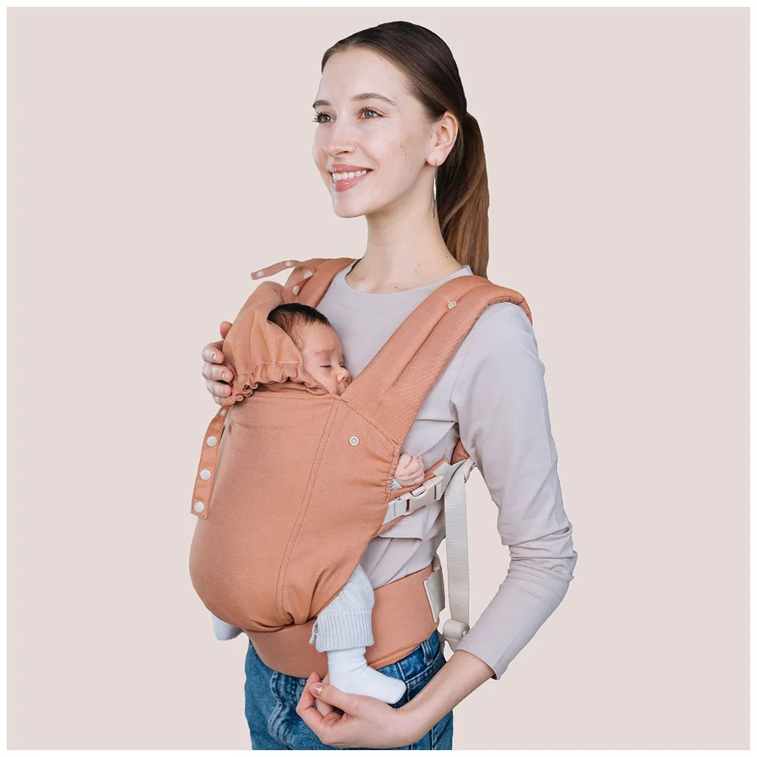 Mochila Portabebés Primo Love&Carry Apricot - Imagen 2