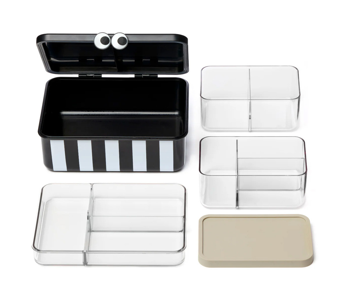 Caja de Almuerzo con 3 Bandejas Extraíbles Black - Imagen 3