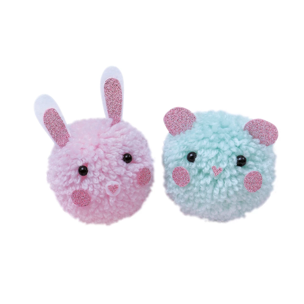 Kit Creativo - 2 Pompones de Animales para Crear
